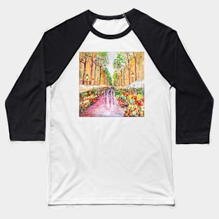 Flower Stalls. La Rambla. Barcelona Baseball T-Shirt